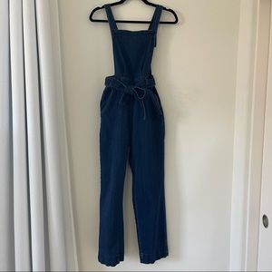 Universal Thread Dark Wash Overalls with Bow - Size 2